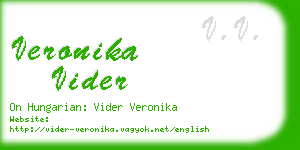 veronika vider business card